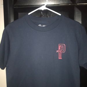 Primitive tee red n light blue